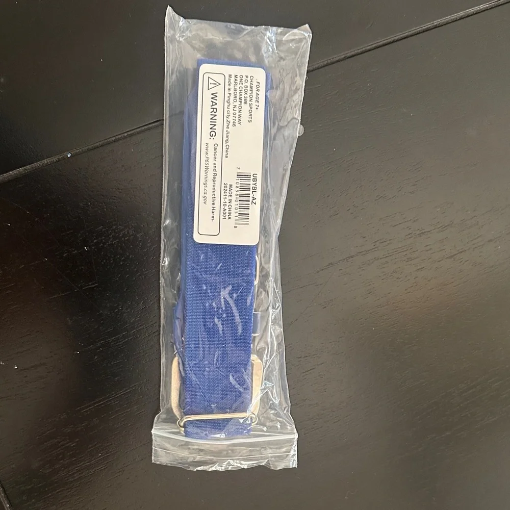 Blue boys’ royal blue baseball Belt with Silver Buckle